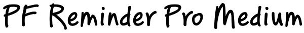 PF Reminder Pro Medium Font