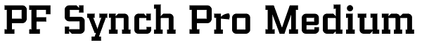 PF Synch Pro Medium Font