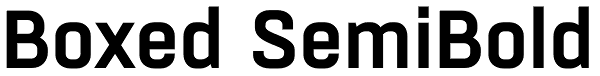 Boxed SemiBold Font