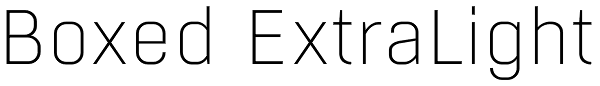 Boxed ExtraLight Font