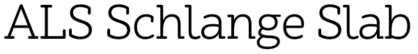 ALS Schlange Slab Font