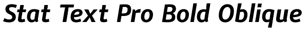 Stat Text Pro Bold Oblique Font