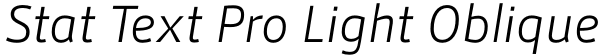 Stat Text Pro Light Oblique Font