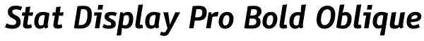 Stat Display Pro Bold Oblique Font