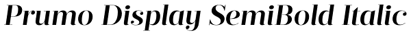 Prumo Display SemiBold Italic Font