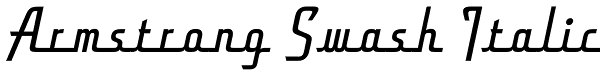 Armstrong Swash Italic Font