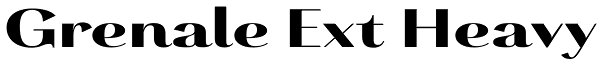 Grenale Ext Heavy Font