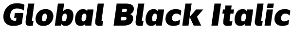 Global Black Italic Font