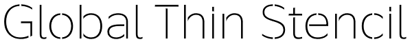 Global Thin Stencil Font
