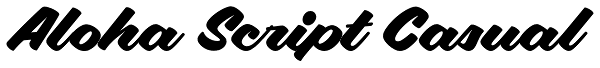 Aloha Script Casual Font