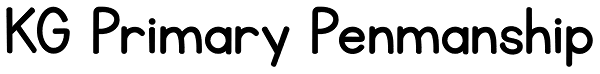 KG Primary Penmanship Font