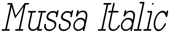 Mussa Italic Font