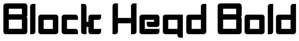 Block Head Bold Font