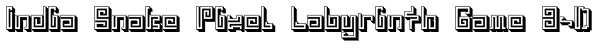 India Snake Pixel Labyrinth Game 3-D Font