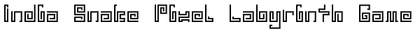 India Snake Pixel Labyrinth Game Font