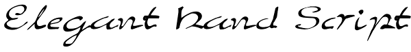 Elegant Hand Script Font