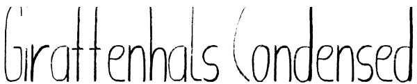 Giraffenhals Condensed Font