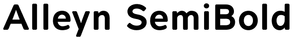 Alleyn SemiBold Font