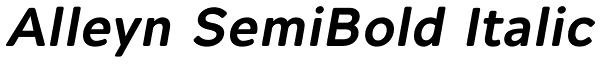 Alleyn SemiBold Italic Font