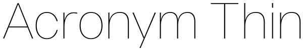 Acronym Thin Font
