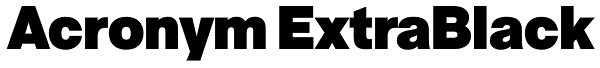 Acronym ExtraBlack Font