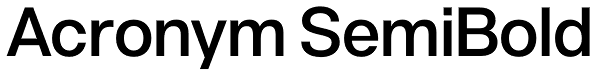 Acronym SemiBold Font