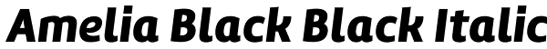 Amelia Black Black Italic Font