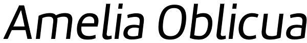 Amelia Oblicua Font