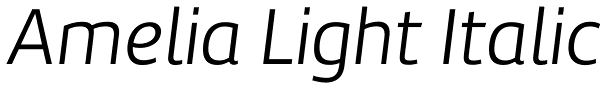 Amelia Light Italic Font