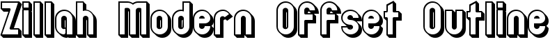 Zillah Modern Offset Outline Font