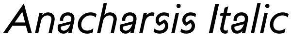 Anacharsis Italic Font