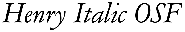 Henry Italic OSF Font