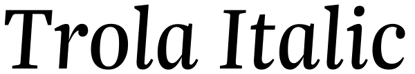 Trola Italic Font