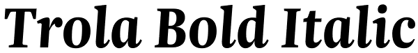 Trola Bold Italic Font