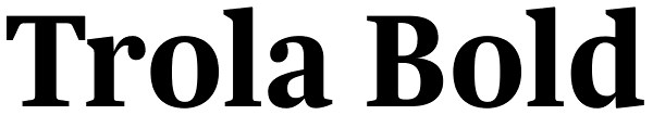 Trola Bold Font