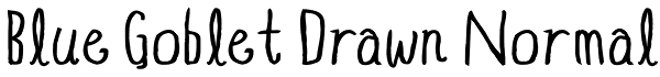 Blue Goblet Drawn Normal Font