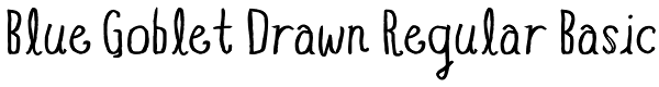 Blue Goblet Drawn Regular Basic Font