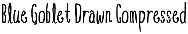 Blue Goblet Drawn Compressed Font