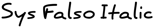 Sys Falso Italic Font