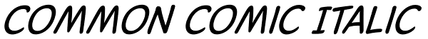 Common Comic Italic Font