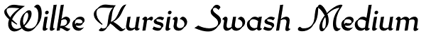 Wilke Kursiv Swash Medium Font
