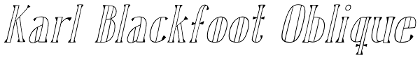 Karl Blackfoot Oblique Font