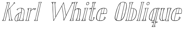 Karl White Oblique Font