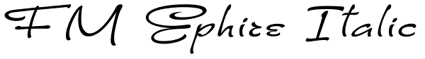 FM Ephire Italic Font