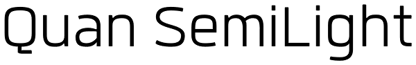 Quan SemiLight Font