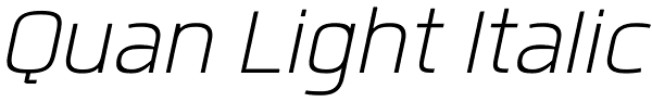 Quan Light Italic Font