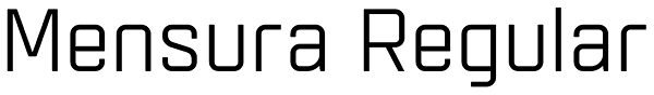 Mensura Regular Font