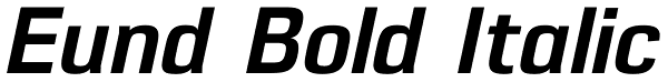 Eund Bold Italic Font