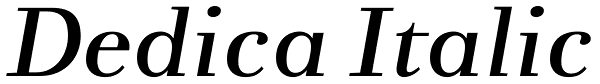 Dedica Italic Font