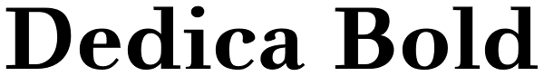 Dedica Bold Font